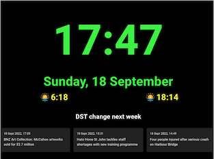 Bedside clock screenshot